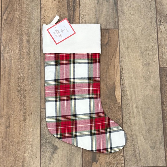 Classic Velvet Christmas Stocking - Tartan Plaid PBK - Picture 1 of 5